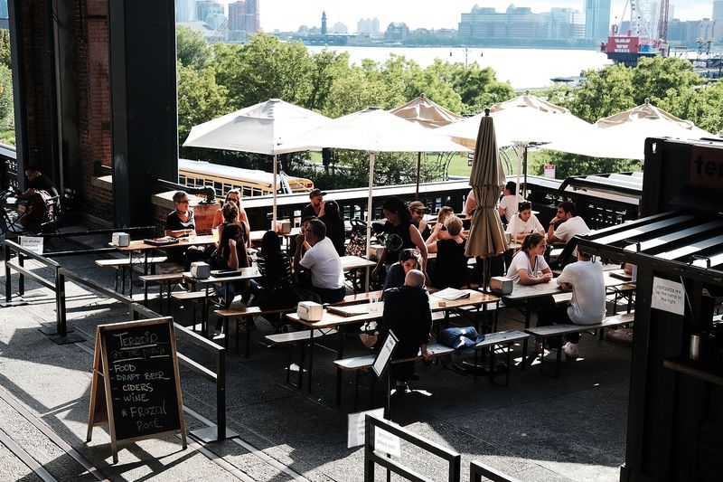 Outdoor restaurant patio